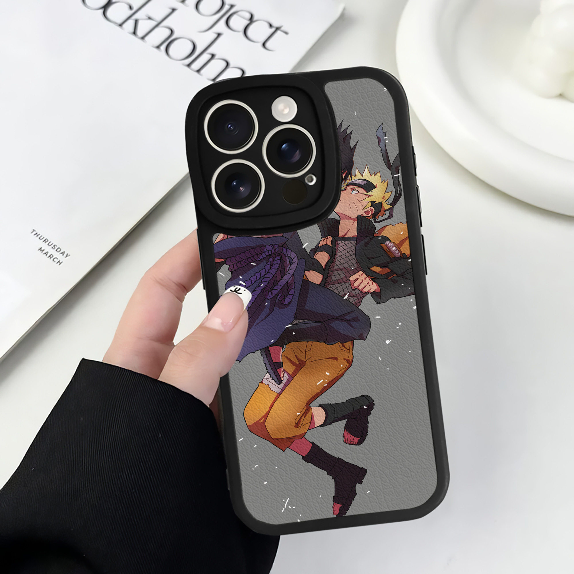（画像用） NARUTO -ナルト- NARUTO -ナルト- 疾風伝 【iPhone 16シリーズ対応】シリコンスマホケース（レザー調） 材質：シリコン